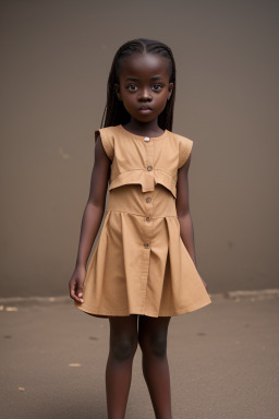 Togolese child girl with  brown hair