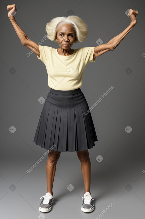 African american elderly female with  blonde hair