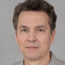 Neutral white adult male with short  brown hair and brown eyes