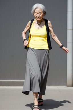 Japanese elderly female with  gray hair