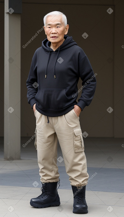 Vietnamese elderly male with  blonde hair