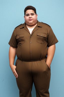 Cuban teenager boy with  brown hair