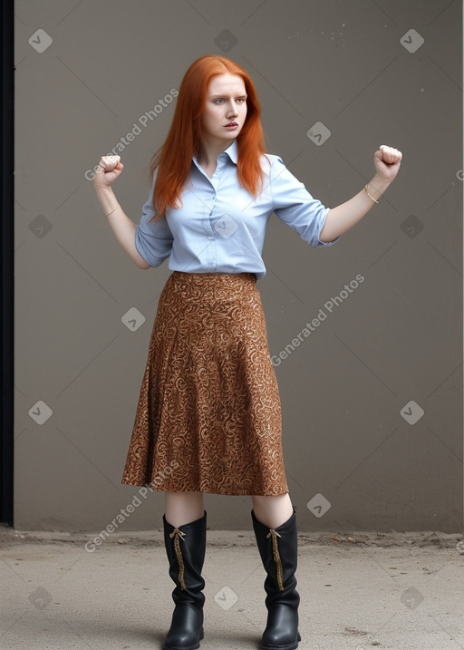 Russian adult female with  ginger hair