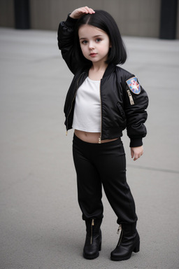 Serbian infant girl with  black hair