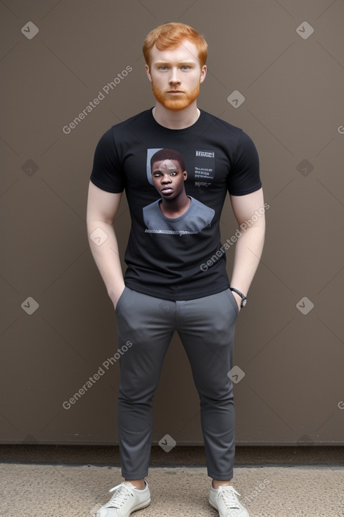 Nigerian young adult male with  ginger hair