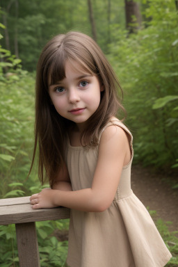 Child female with  brown hair