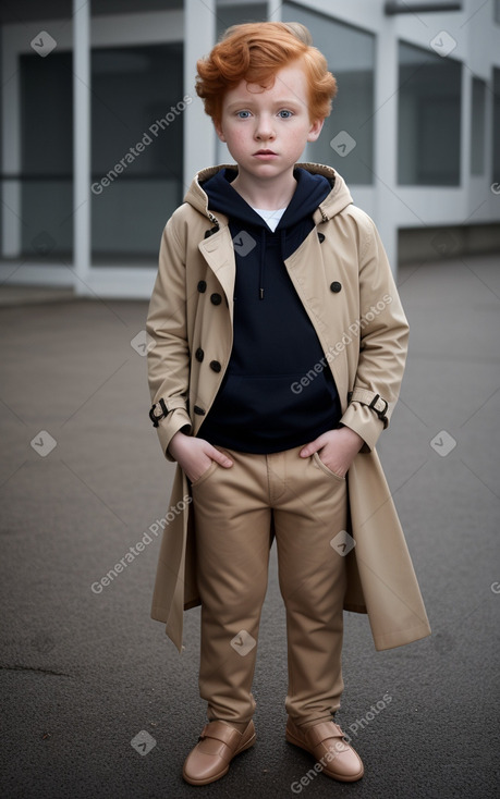 Caucasian child boy with  ginger hair