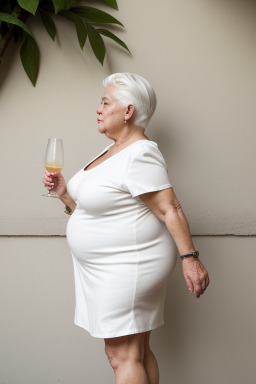 Costa rican elderly female with  white hair