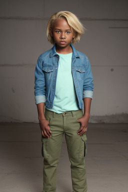 Jamaican child male with  blonde hair