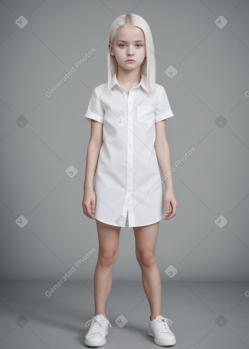 Croatian child girl with  white hair