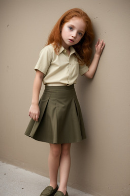 Puerto rican child girl with  ginger hair