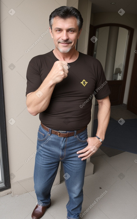 Ukrainian middle-aged male with  black hair