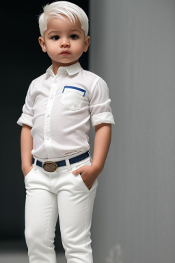 Panamanian infant boy with  white hair