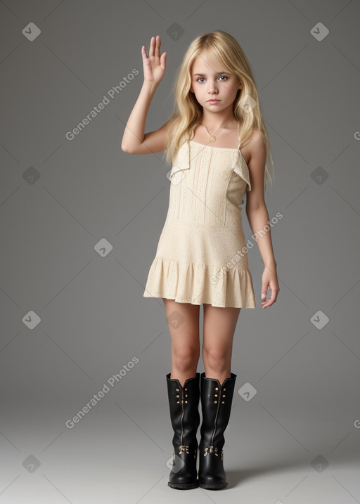 Bulgarian child girl with  blonde hair