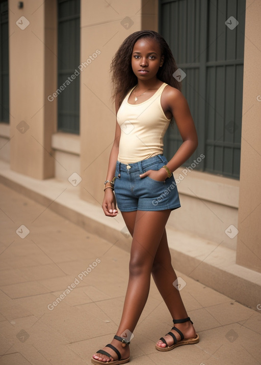 Senegalese young adult female with  brown hair