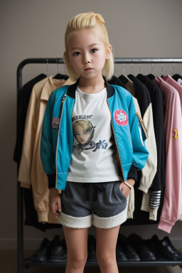 Japanese child girl with  blonde hair