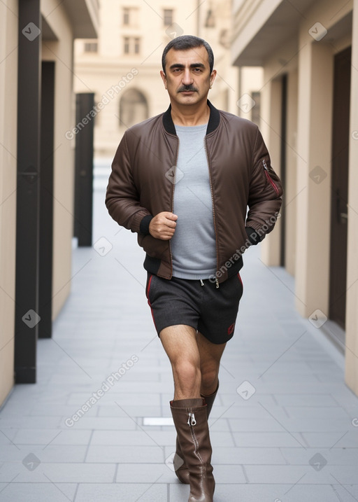 Azerbaijani middle-aged male with  brown hair