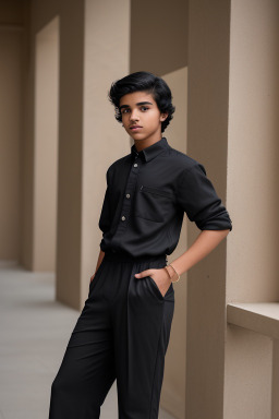 Omani teenager boy with  black hair