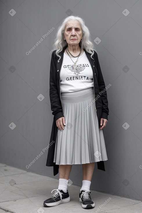 Uruguayan elderly female with  gray hair