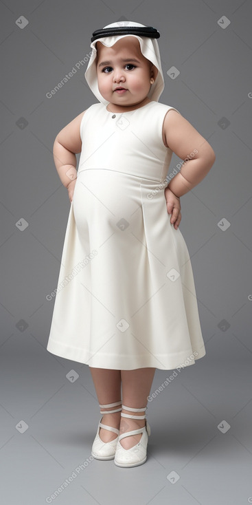 Kuwaiti infant girl with  white hair