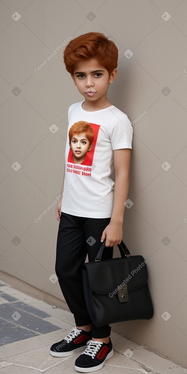 Bahraini child boy with  ginger hair