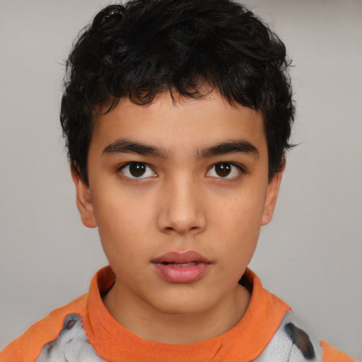 Neutral asian young-adult male with short  brown hair and brown eyes