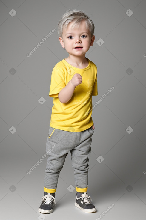 Danish infant boy with  gray hair