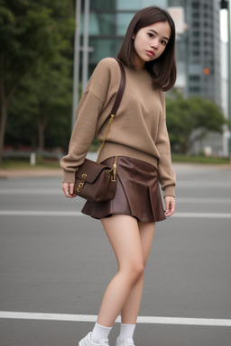 Thai young adult female with  brown hair