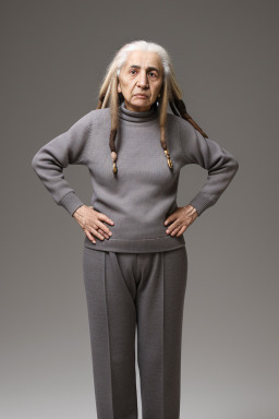 Azerbaijani elderly female with  gray hair