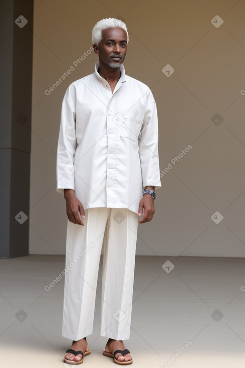 Sudanese adult male with  white hair