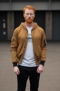 Belgian adult male with  ginger hair