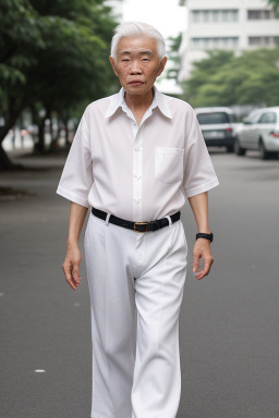 Vietnamese elderly male with  white hair