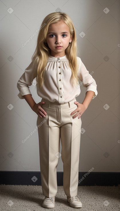 Algerian child girl with  blonde hair