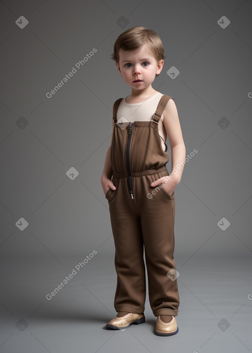 Slovenian infant boy with  brown hair