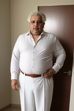 Libyan 45 years male with  white hair