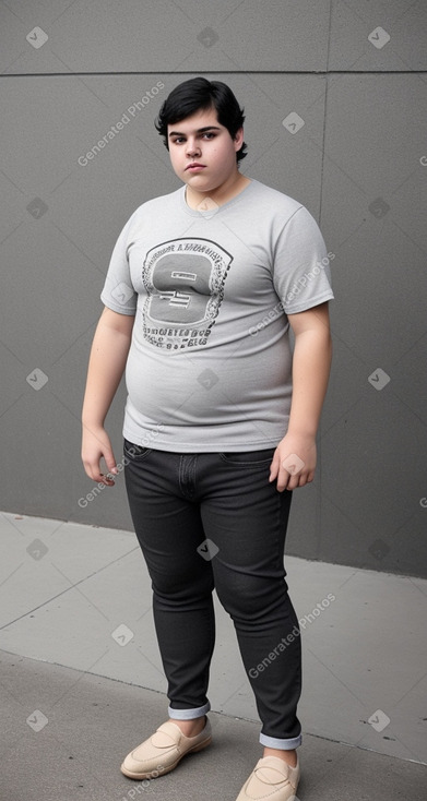 Argentine teenager boy with  black hair