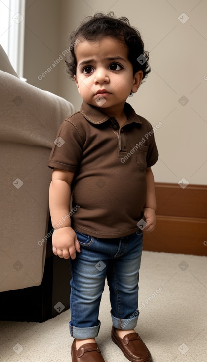 Egyptian infant boy with  brown hair