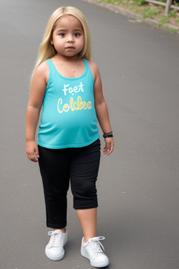 Colombian child girl with  blonde hair