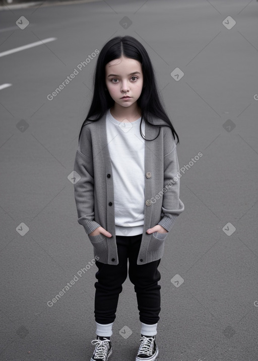 Belgian child girl with  black hair