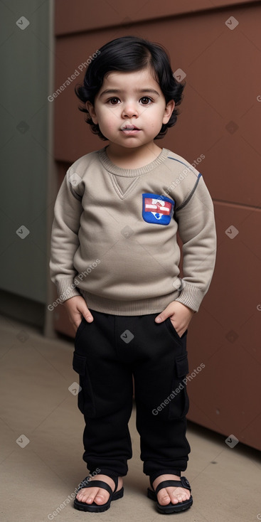 Chilean infant boy with  black hair