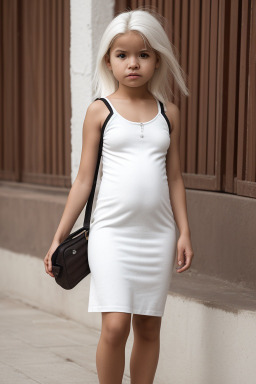 Bolivian infant girl with  white hair