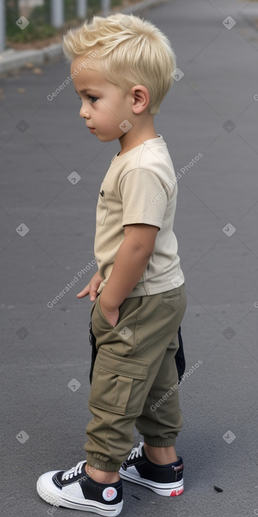 Libyan infant boy with  blonde hair