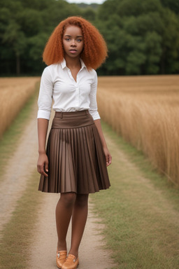 African american young adult female with  ginger hair