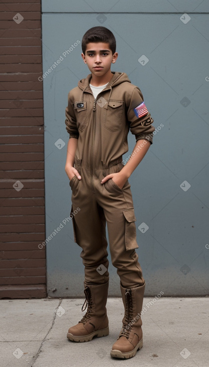 Venezuelan teenager boy with  brown hair