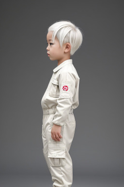 Japanese infant boy with  white hair