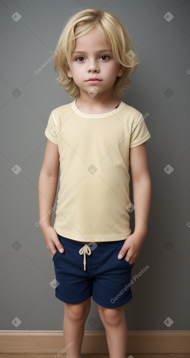 Italian child boy with  blonde hair