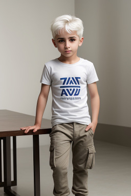 Armenian child boy with  white hair