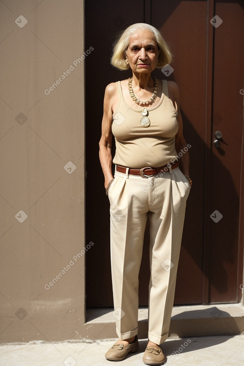 Egyptian elderly female with  blonde hair