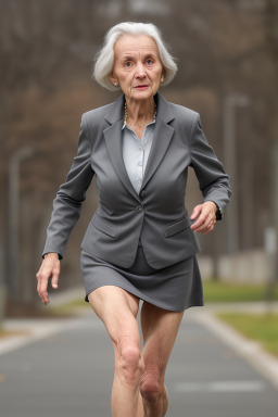 Slovenian elderly female with  gray hair