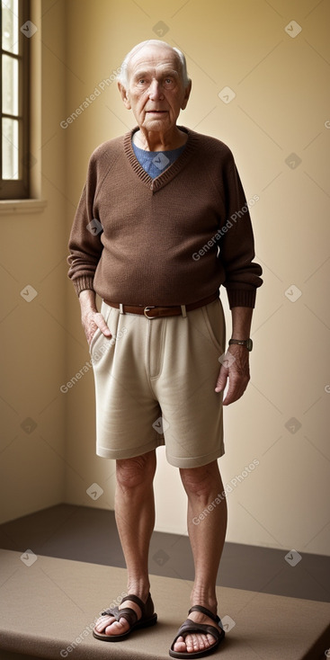 French elderly male with  brown hair